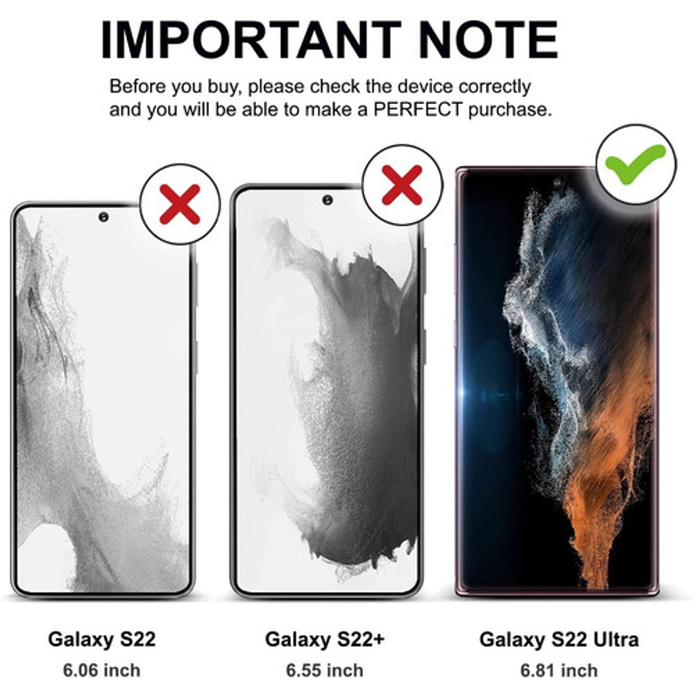 Samsung Galaxy S22 Ultra Vidrio Templado Completo Full