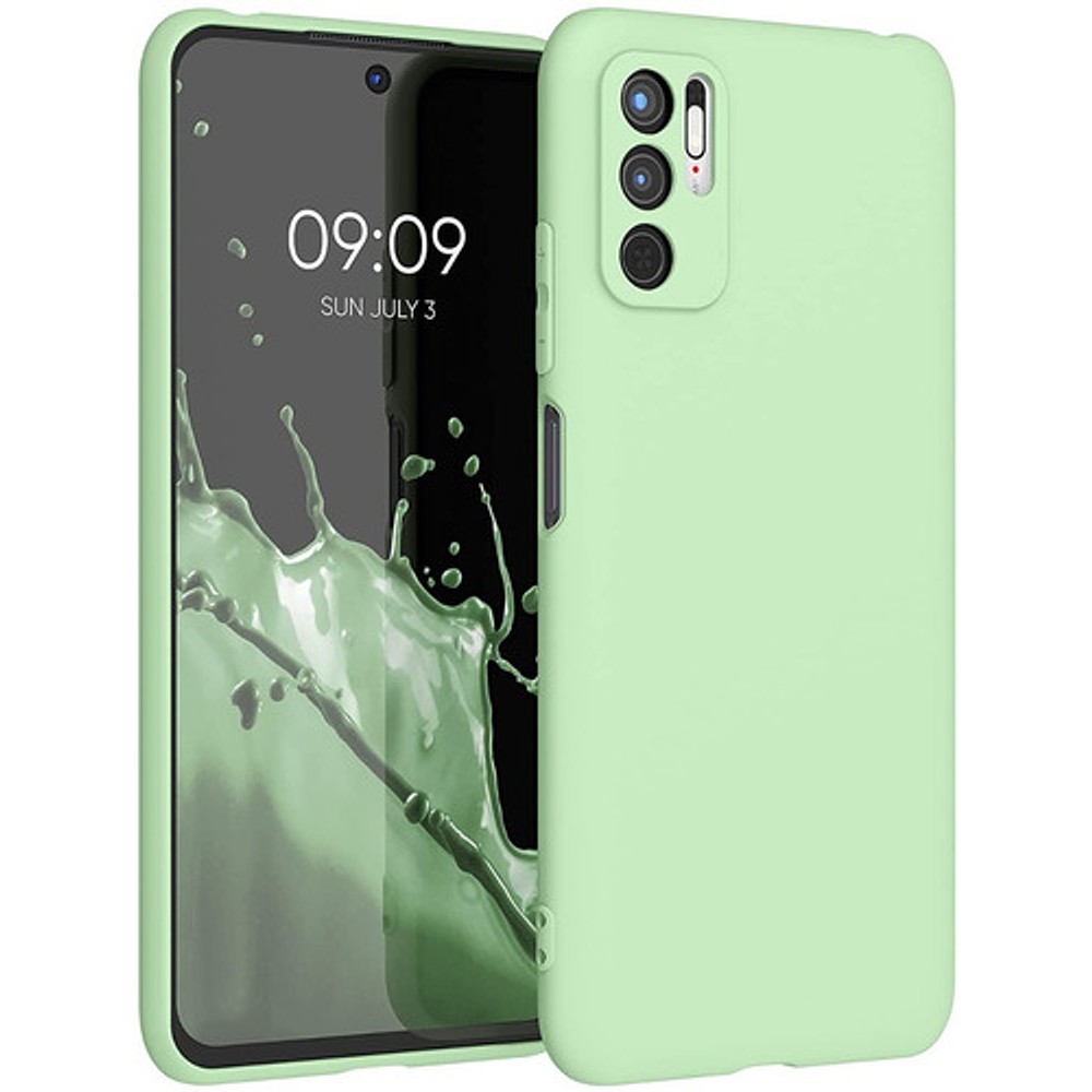 Carcasa Silicona Antihuellas Para Redmi Note 10 5g + Vidrio