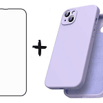 Carcasa + Lamina Para iPhone Todos Los Modelos Silicona Slim