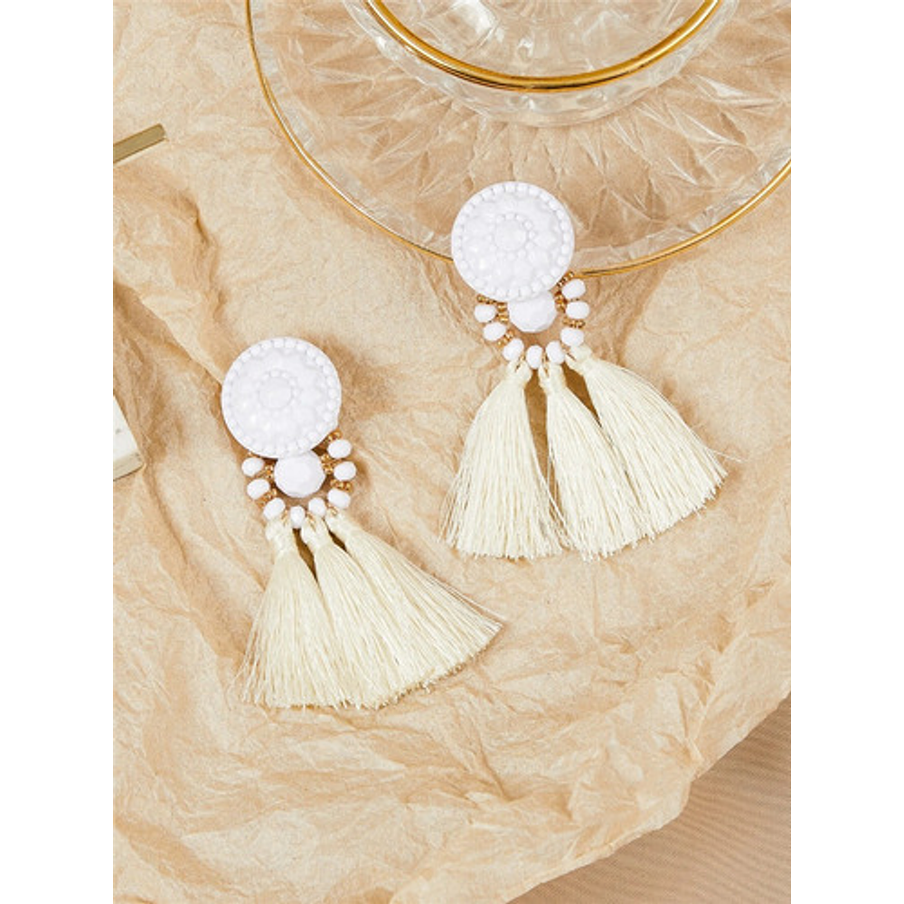 Aros De Fiesta Boho Zarcillos Aretes Con Flecos 