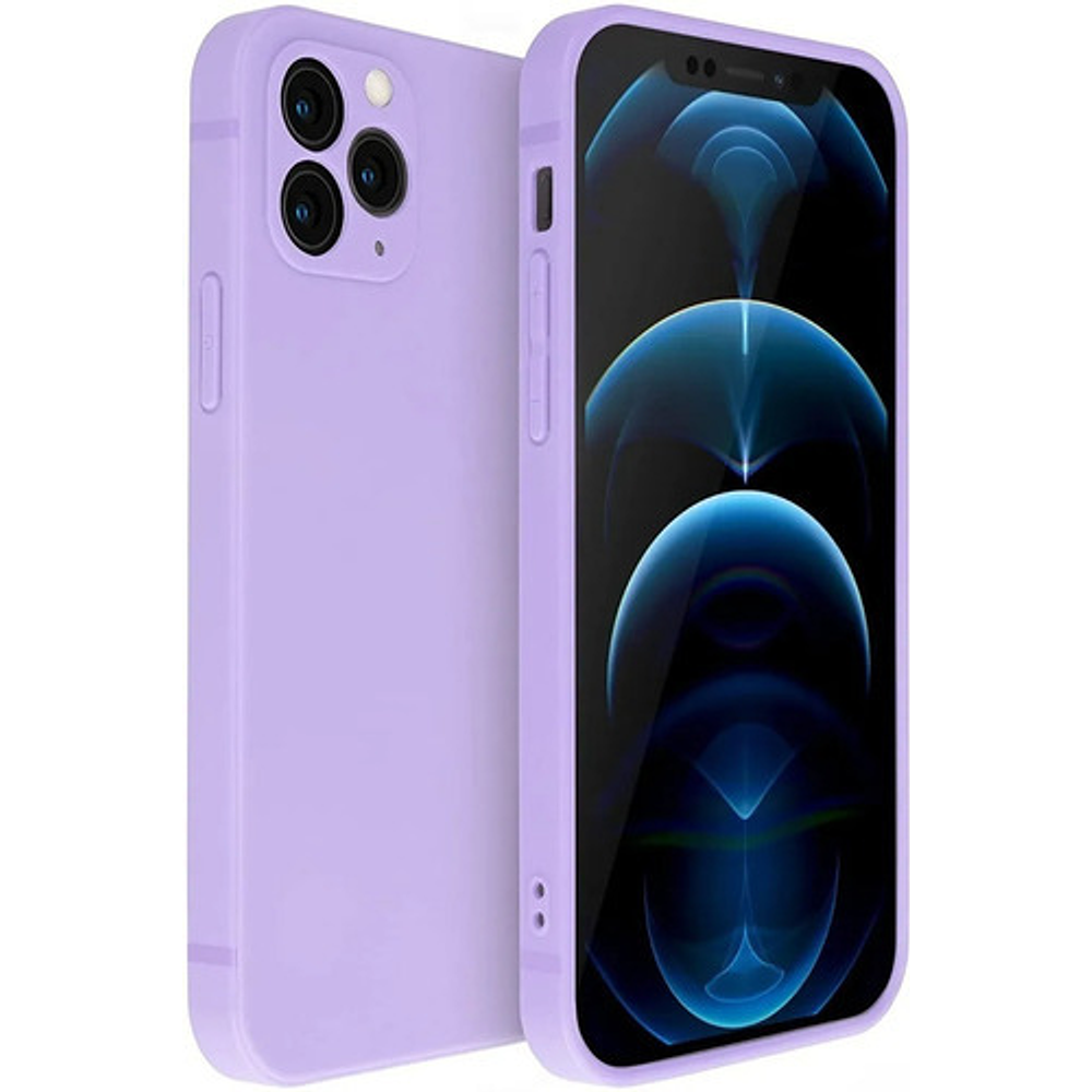 Carcasa Silicona Slim Antihuellas  Para iPhone 13 /pro /max Color Violeta