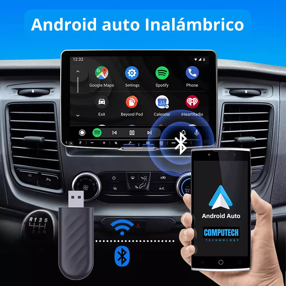 Adaptador Compatible Carplay Inalámbrico Mini Android Auto