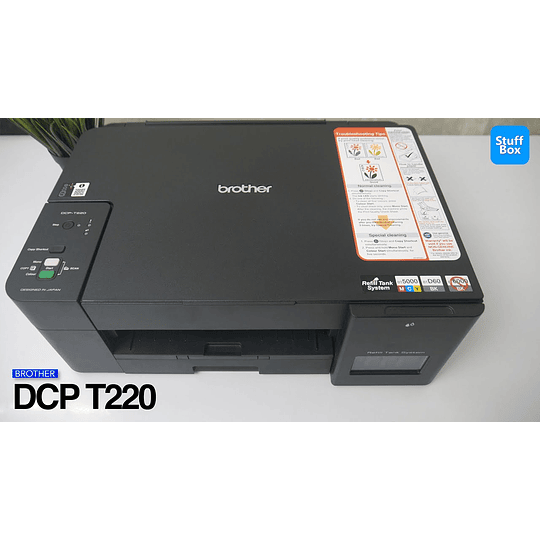 Multifuncional Brother DCP-T220 InkBenefit Tank, Sistema de Tanques de Tinta, Impresora, Copiadora y Escáner, hasta 1200 x 6000 dpi, USB.