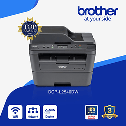 Multifuncional Brother DCP-L2540DW: Impresora Láser Monocromática, Copiadora, Escáner, hasta 30 ppm, 2400 x 600 dpi, Wi-Fi, Ethernet, USB.