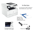 Multifuncional láser monocromática empresarial HP LaserJet Pro MFP 4103fdw, Impresora, Copiadora, Escáner, Fax, Ethernet, USB.