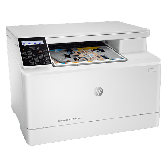 Multifuncional HP LaserJet Pro MFP M182NW, Impresora Láser a Color, Copiadora y Escáner, Pantalla lcd de 2 líneas, Wi-Fi, Ethernet, USB.