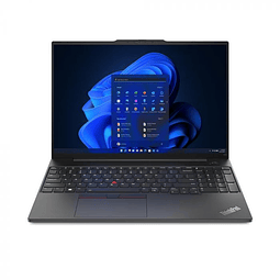 Laptop Lenovo ThinkPad E16: Procesador Intel Core i5 1335U (hasta 4.6 GHz), Memoria de 16GB DDR4, SSD de 512GB, Pantalla de 16" LED, Video Iris Xe Graphics, S.O. Windows 11 Pro (64 Bits)