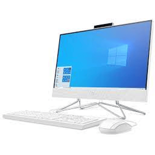 PC All in One HP 22-dd2000la: Procesador Intel Celeron J4025 (hasta 2.9 GHz), Memoria de 4GB DDR4, SSD de 256GB, Pantalla de 21.5" LED, Video UHD Graphics 600, S.O. Windows 11 Home (64 Bits)