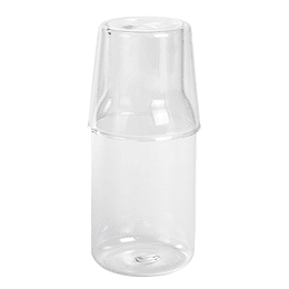Garrafa de vidro com copo "Calmy"