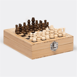 Conjunto de vinho com xadrez "Bamboo Chess"