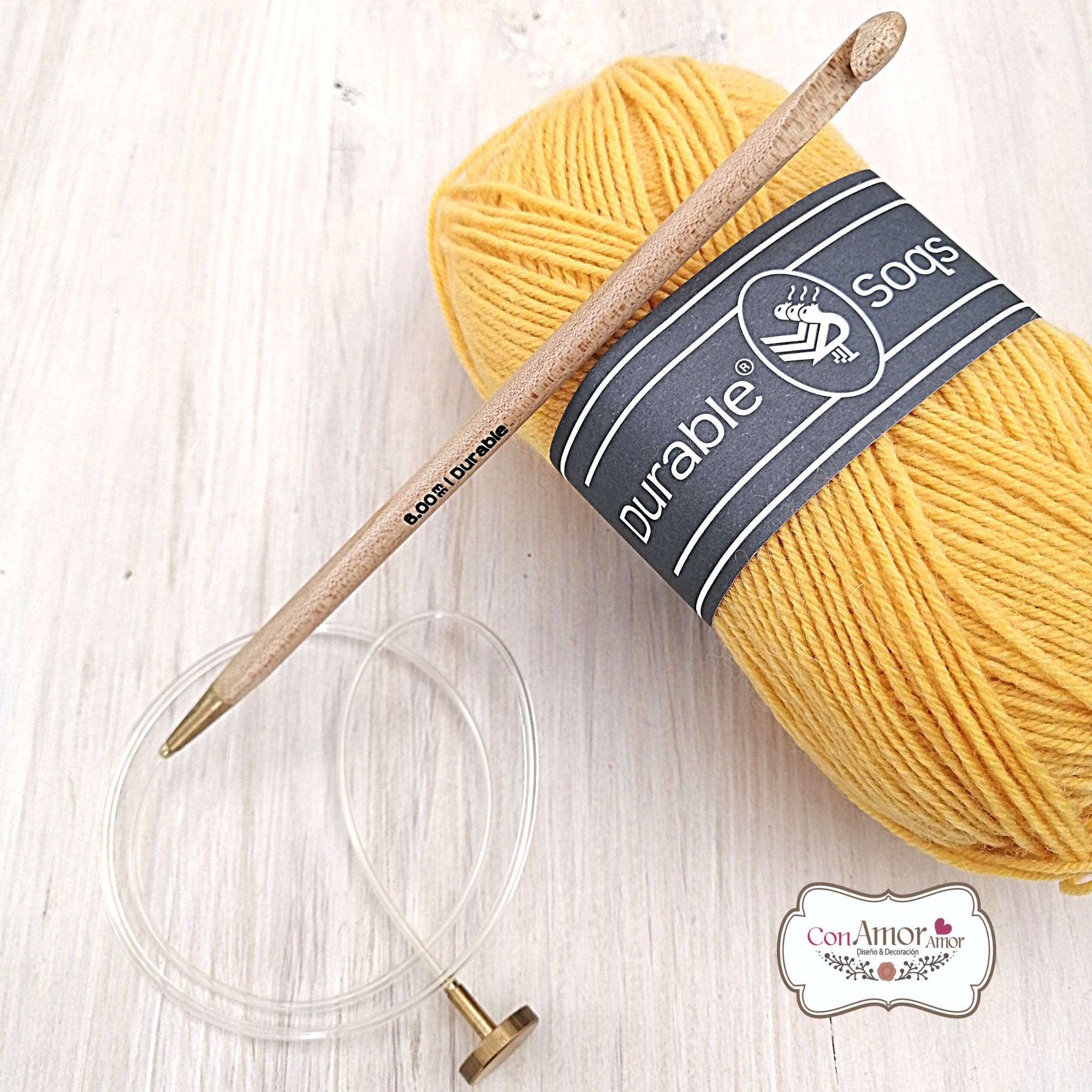 CROCHET TUNECINO NATURAL Nº6