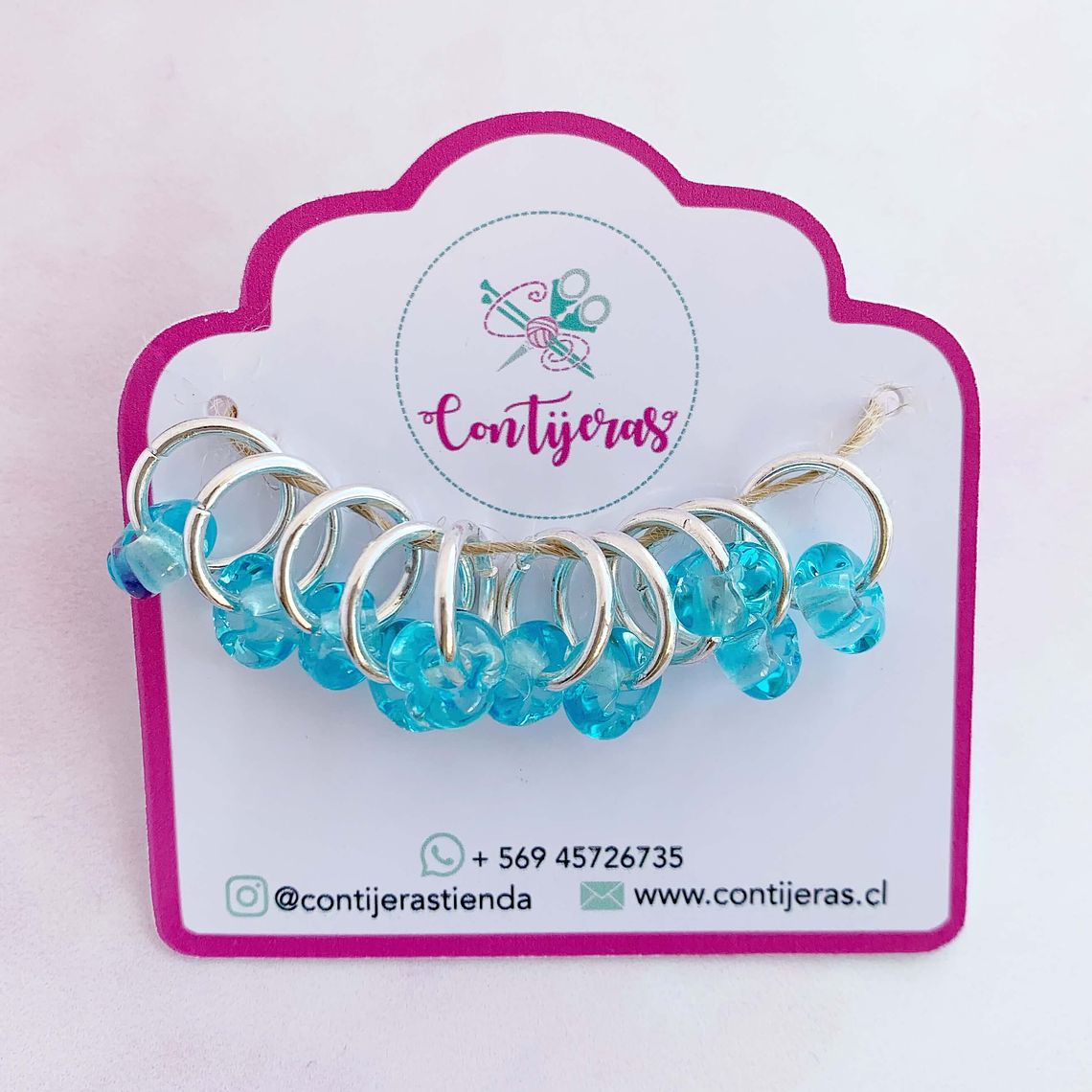 Set Marcador Cristal Celeste 4