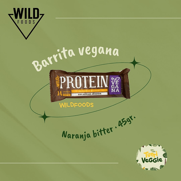 Barra Wild Protein 45gr. Chocolate naranja 