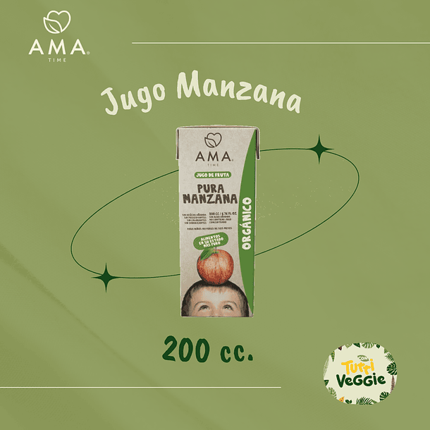 Jugo Manzana Orgánico 200cc