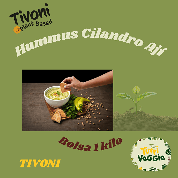 Hummus Cilandro Ají Bolsa 1 kilo
