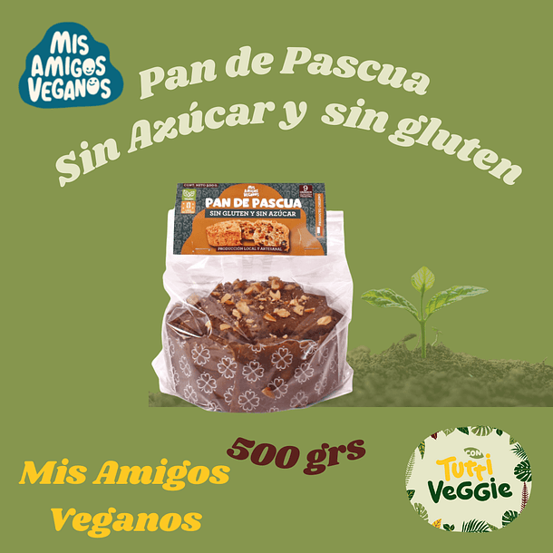Pan de Pascua Vegano Sin Azúcar y sin ingredientes con gluten