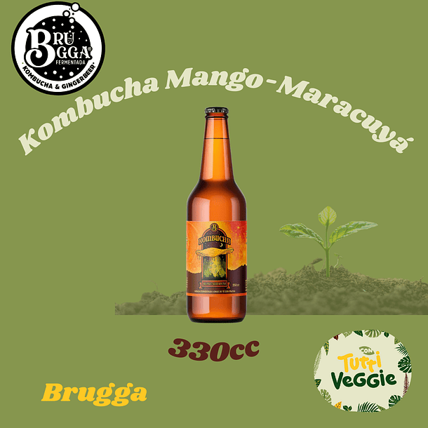 Kombucha Mango Maracuyá 330cc