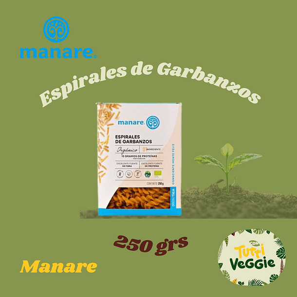 Espirales de Garbanzos orgánicos 250 grs
