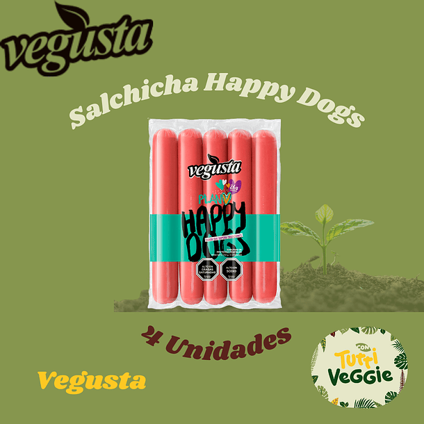 Salchicha happy dog Vegusta 4 uds