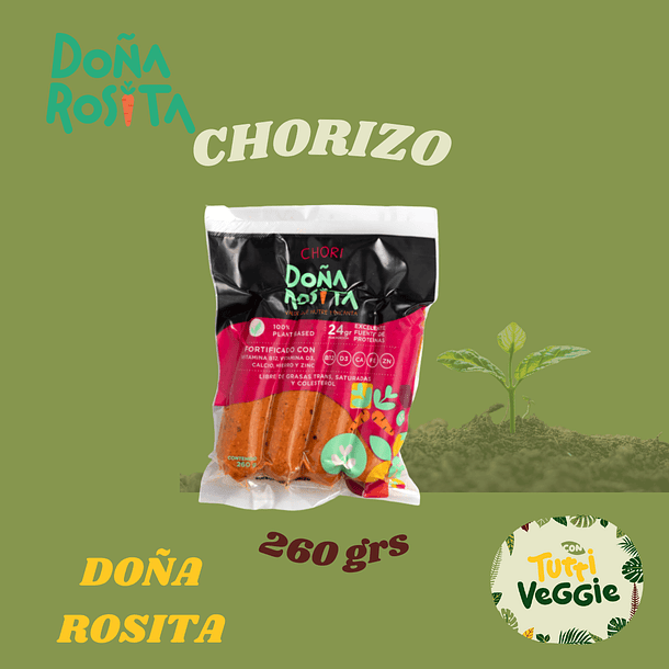 Chorizo vegano Doña Rosita