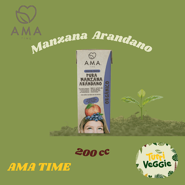 Jugo Manzana Arándano Orgánico 200 cc