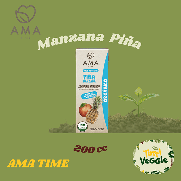 Jugo Manzana Piña Orgánico 200 cc