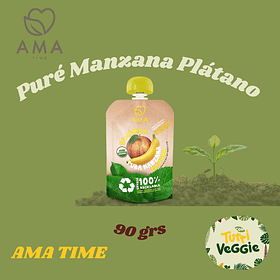 Puré Manzana Plátano Orgánico 90 grs