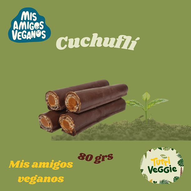 Cuchuflí rellenos de manjar vegano 80gr