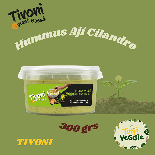 Hummus Cilantro - Ají Verde 300 grs