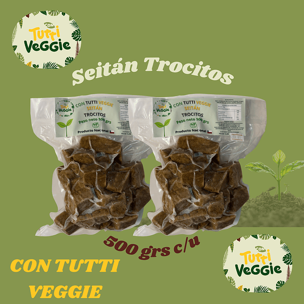 Pack 2 Seitán en trocitos 500 grs c/u