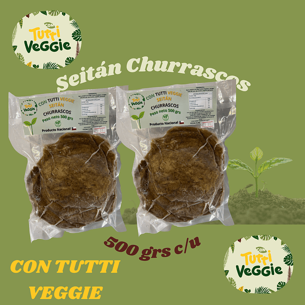 Pack 2 Seitán en Churrascos 500 grs c/u