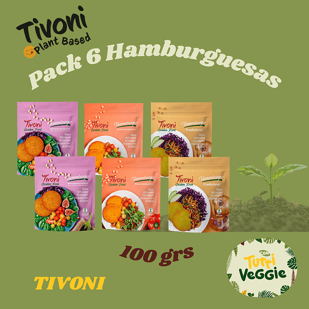Pack 6 Hamburguesas Tivoni