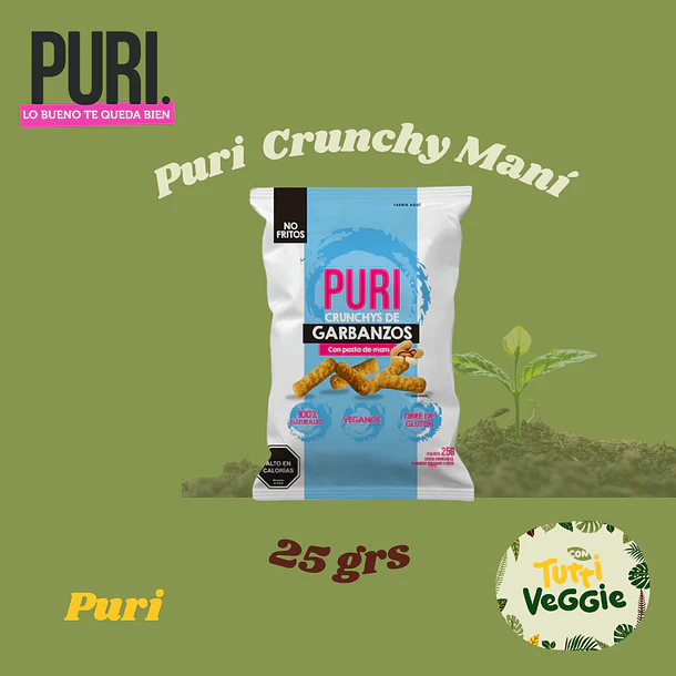 Puri Crunchy Garbanzos Maní Colación 25grs