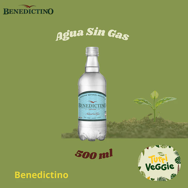 Agua Purificada Benedictino Sin Gas 500 cc