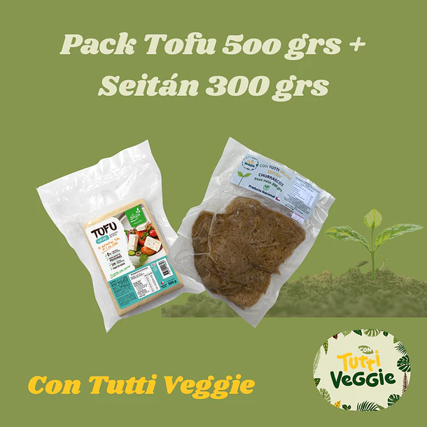 Pack Tofu 500 grs + Seitán Churrascos 300 grs 