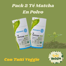 Pack 2 Té Matcha En Polvo 100 grs