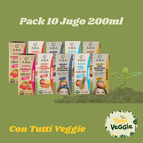 Pack 10 Jugos 200ml