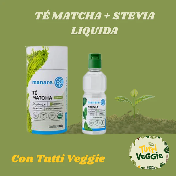 Té Matcha + Stevia Liquida 
