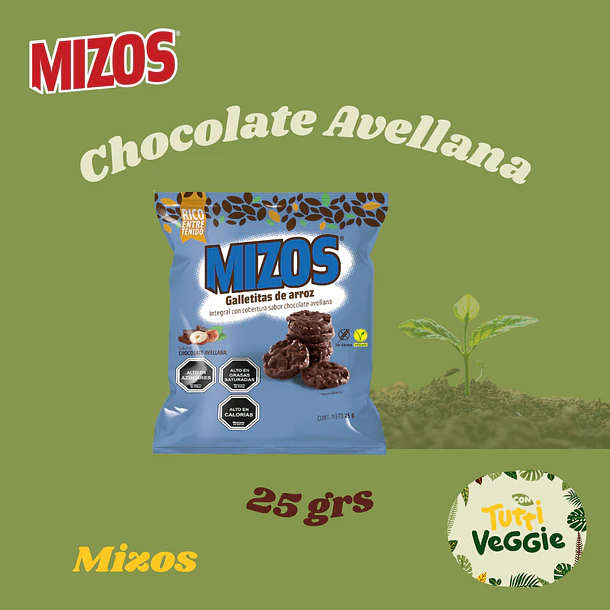 Mizos Chocolate Avellana - 25 gr