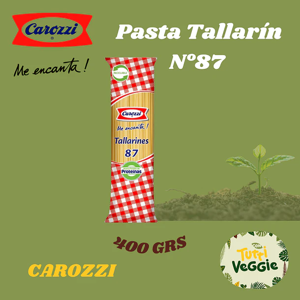 Pasta Tallarín N°87 Carozzi 400 g