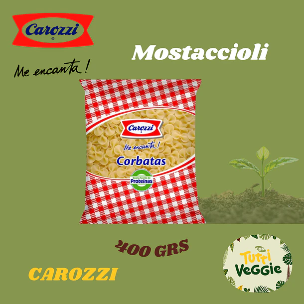 Pasta Mostaccioli N°46 Carozzi 400 grs