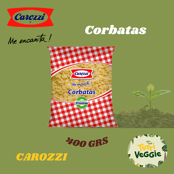 Pasta Corbata N°80 Carozzi 400 g