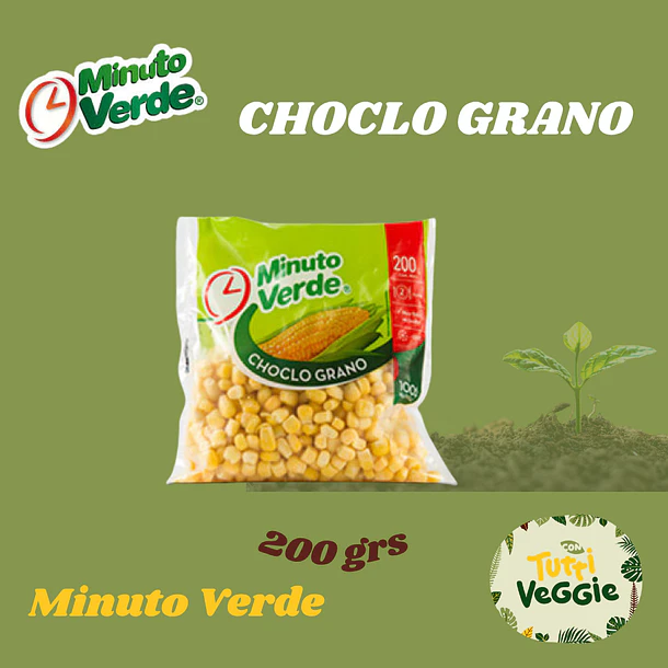Choclo Congelado Minuto Verde 100% Natural 200 grs