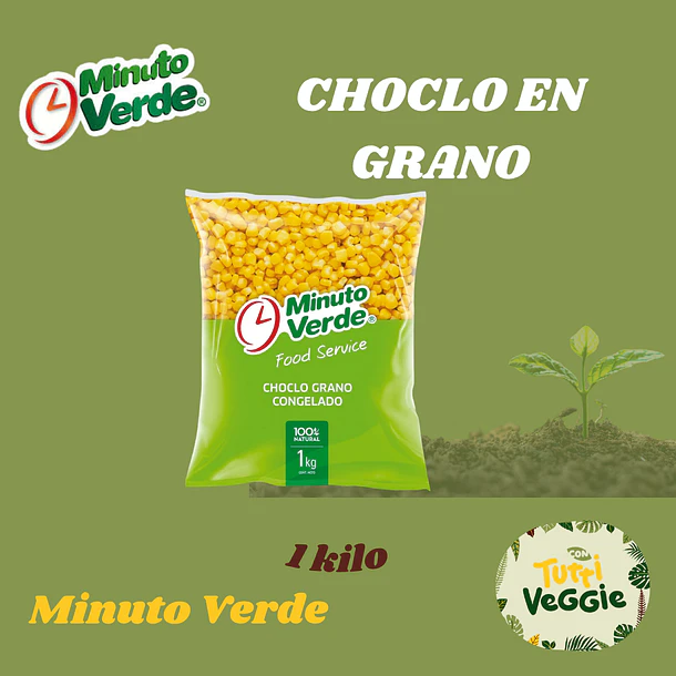 Choclo Congelado Minuto Verde 100% Natural 1 kilo