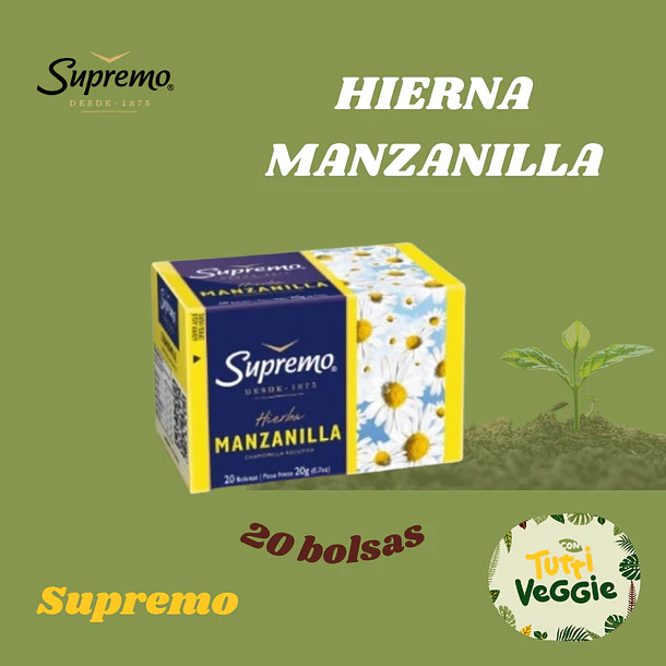 Hierba Manzanilla Supremo Caja 20 g 20 un.