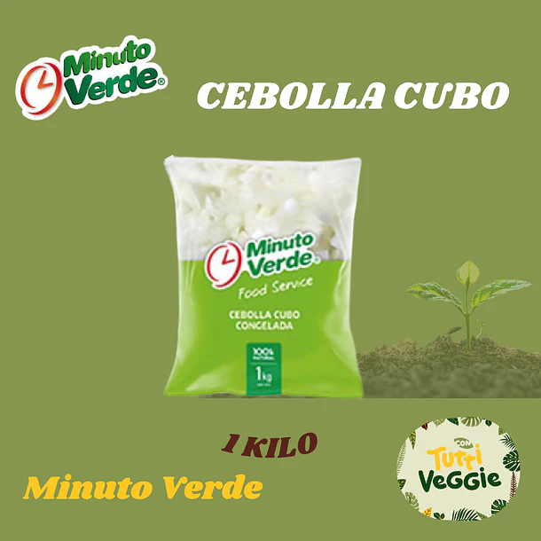 Cebolla Cubo Minuto Verde 1 kilo