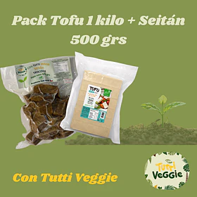 Pack Tofu 1 Kilo + Seitán Trocitos 500 grs