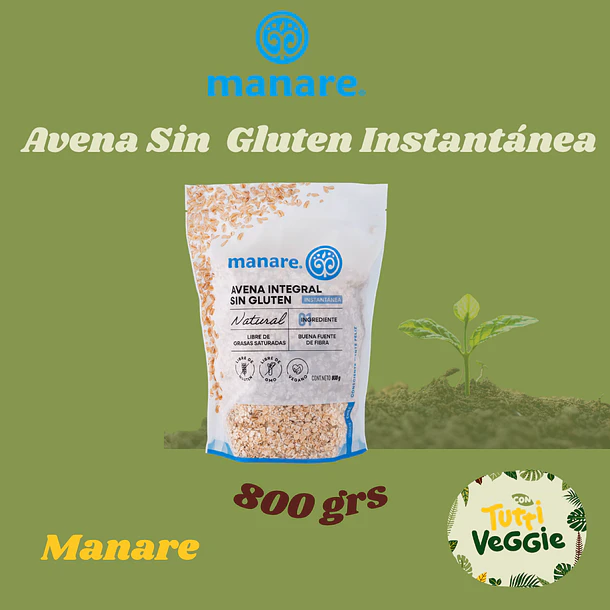 Avena Sin Gluten Instantánea 800 g Manare