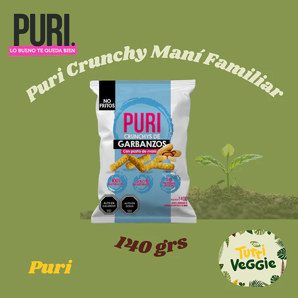 Puri Crunchy Maní Familiar 140gr.