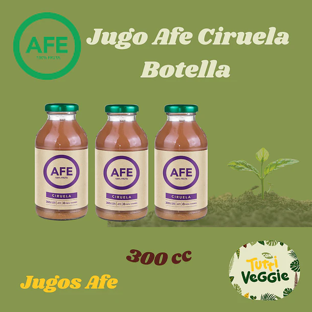 Pack 3 / Jugo Afe Ciruela 300 cc